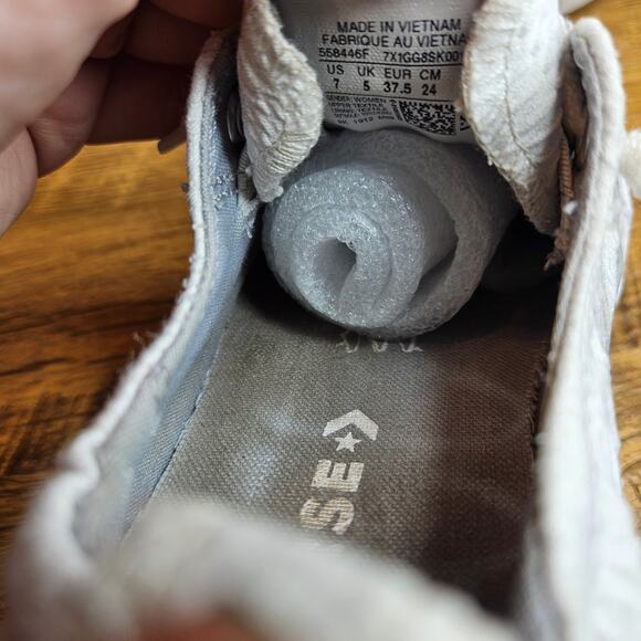 Converse All Stars White Shoreline pull on low top sneakers sz 7 womens - Picture 11 of 11